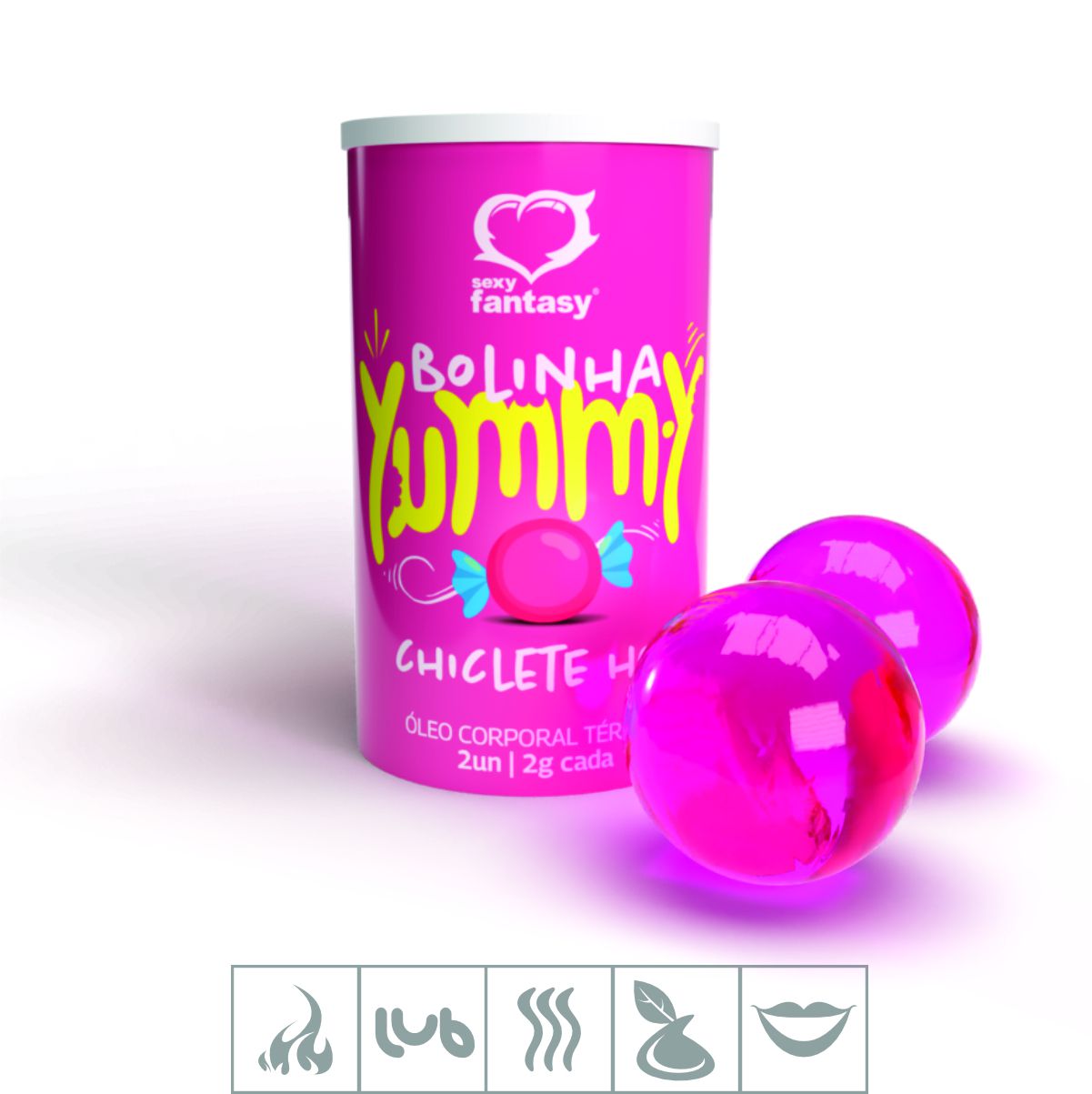 Bola besable Hot Yummy con 2 unidades - Chicle
