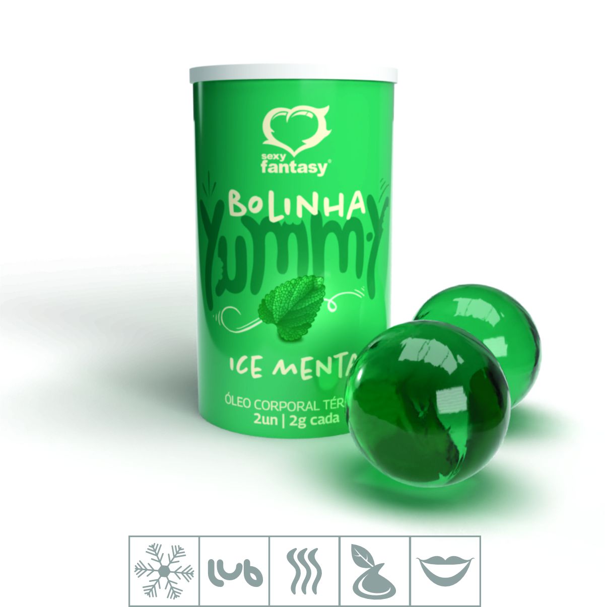 Bola besable Ice Yummy con 2 unidades - Menta