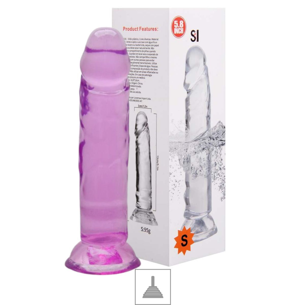 Prótese 14x10cm Com Ventosa - Roxo